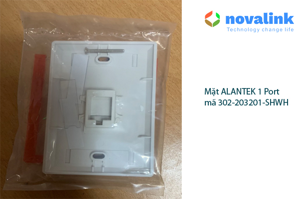 Alantek Faceplate, mặt 1 cổng hình chữ nhật Alantek mã 302-203201-SHWH